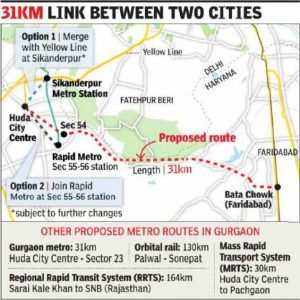 Gurugram-Faridabad Metro Plan Revived, may be Linked to Yellow Line ...