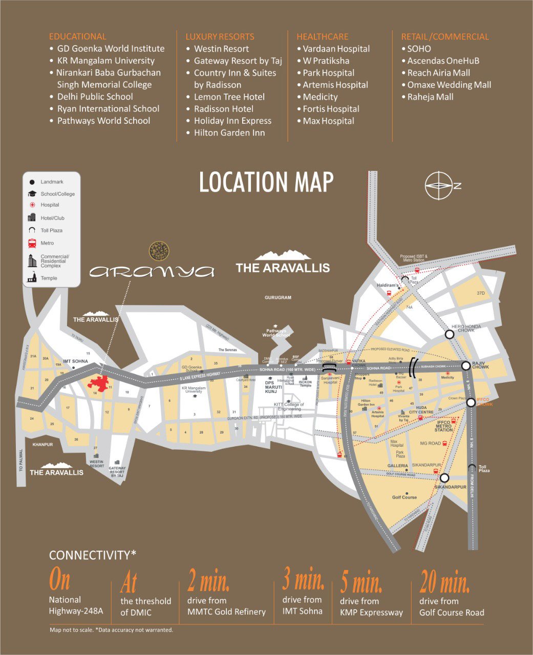 Raheja Aranya The Green City Plots Location Map